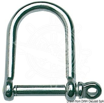 Osculati VA-Stahl Schäkel, extra breit 10 mm