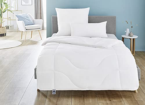 Irisette Micro Thermo 4-Jahreszeitendecke, Steppbett mit Bezug aus softer Microfaser für alle Jahreszeiten, 155 x 220 cm, Öko Tex zertifiziert, produziert nach deutschem Qualitätsstandard