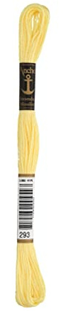 Anchor Sticktwist 4635000-00293 zartgelb Stickgarn, 100% Baumwolle