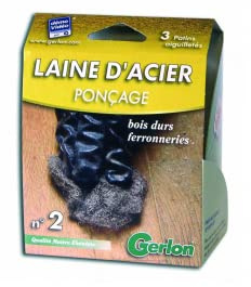 Gerlon 422 Set de 3 Patins aiguilletés Laine acier N°2