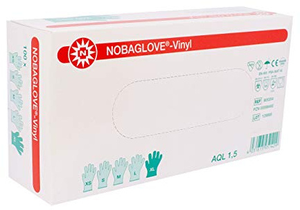 NOBAGLOVE Guantes de examen de vinilo sin polvo XS-XL, talla XL