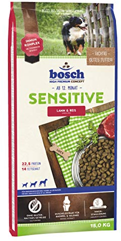 bosch HPC Sensitive Lamm & Reis | Hundetrockenfutter für ernährungssensible Hunde aller Rassen | 1 x 15 kg