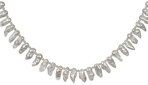Blisterperlen mit Süsswasserperlen Collier, ca. 47 cm, 925oo Silber Karabiner