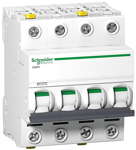 Schneider Electric Leitungsschutzschalter Acti9 iC60H, 4-polig, 32A, C-Charakteristik, 10kA, 15kA, Artikelnummer A9F07432