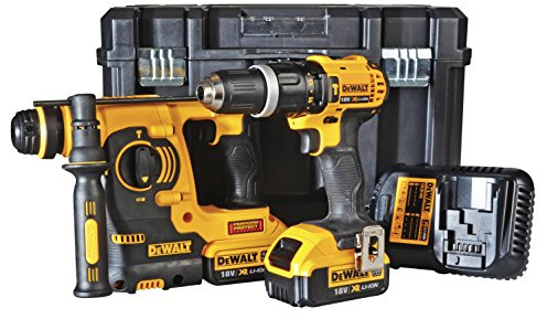 DeWalt DCK206M2 Hammer Drill Set, 18 V, Yellow