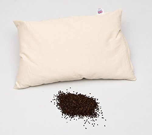 Perfect Pillow, Organic Buckwheat Husk 24 X 17(61 x 43 cm) British Made With Love For over 20 Years on the NORTH YORKSHIRE MOORS. OUR PILLOWS AND MATTRESSES COMPLY WITH BS5852 FIRE SAFETY