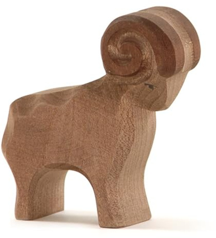 OSTHEIMER 11651 Schafbock braun aus Holz Höhe 9,5cm