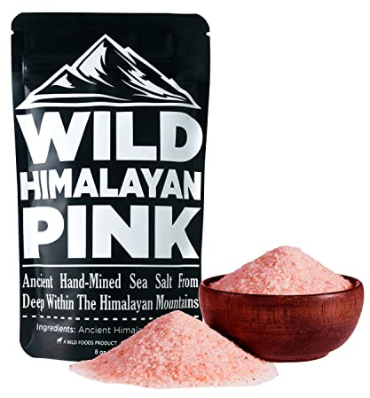 Wild Foods Organic Pink Himalayan Salt, Fine Ground for Table and Cooking, 8 oz | 100% Real, Pure, Unrefined Pink Himalayan Sea Salt | 80+ Minerals and Electrolytes, Small Batch, Ethically Sourced