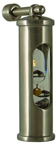 E.S. Soerensen Galileiglaeser Thermometer, Edelstahl matt gebürstet, Galileiglas mit Wandhalterung