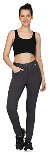 Discount Accessories Pantalones Jodhpurs en Gris para Montar a Caballo de señora elásticos y Suaves - Gris, 38/28