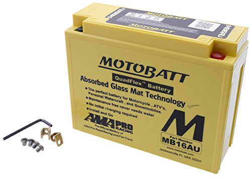 MOTOBATT Batterie 12 V 20,5 Ah (MB16AU) [wartungsfrei & versiegelt] kompatibel für Yamaha V-Max 1200 2WE 1993-1994