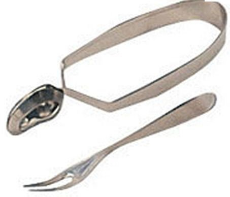 Snail Esgarot Tong & Fork Set