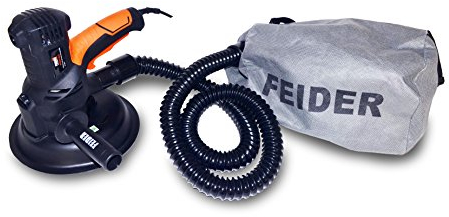 FEIDER FPEP710–3 710W Exzenterschleifer - Gipsschleifmaschine - 6 Stufen, 1500–3200 Tr/min im Leerlauf - Schleifmaschine mit Absaugung - Weicher Griff - Leichtes Schleifgerät, Black/Orange