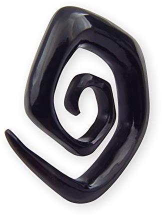 Fly Style Piercing Ohr Expander aus Horn - Dehnungsspirale Dehnschnecke Dehnspirale Dehnungsschnecke Dehnsichel