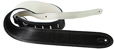 Perri's Leather PBMDS6700 Deluxe schwarzer Gitarrengurt Italienisches Leder