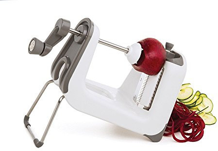 PL8 Professional Spiralizer - Multi-Functional Vegetable Spiral Cutter with 3 Blade Options, Dishwasher Safe, Perfect for Zoodles, Ribbons, and Garnishes