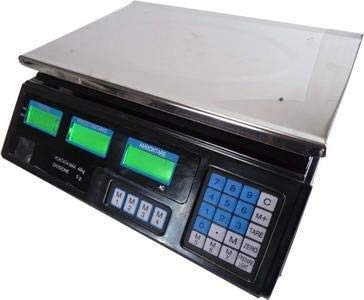 BILANCIA ELETTRONICA DIGITALE PROFESSIONALE MAX 40 KG CON 4 OPERATORI DISTINTI e Batteria Interna Ricaricabile INCLUSA