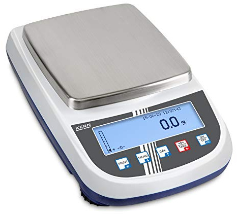 KERN Serie PLS Kunststoff Präzisionswaage, 20kg Wägebereich, 0.1g Ablesbarkeit, 210mm x 340mm x 120mm