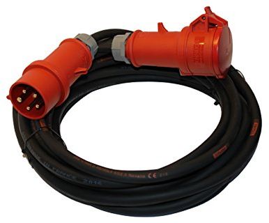 netbote24 Profi CEE Starkstrom Verlängerungskabel mit Phasenwender 5x2,5mm² H07RN-F TITANEX Kabel mit MENNEKES Steckern 16A IP44 (25m)