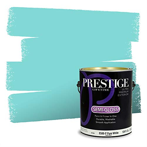 PRESTIGE Paints Exterior Paint and Primer In One, 1-Gallon, Semi-Gloss, Comparable Match of Behr* Key Largo*