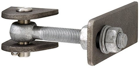 Alberts 411060 Torband | für 180° Öffnung | kurze Ausführung | feuerverzinkte Schrauben und Muttern, Bolzen und Splint aus Edelstahl | Gewinde M16