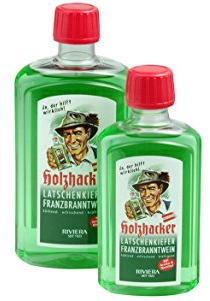 Holzhacker | LATSCHENKIEFER FRANZBRANNTWEIN mit Arnika und Menthol 250 ml | RIVIERA | Österreichisches Qualitätsprodukt