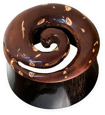 Fly Style Piercing Spirale Holz Ohr Tunnel Plug - Ohr Piercings - Horn Tunnel - Piercing Schmuck