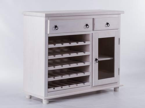 Weinschrank Pinie Weiss Rio Classico Esszimmer Holz Pinie Massivholz Echtholz Farbe wählbar Brasilmöbel