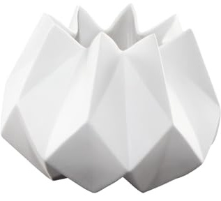 Goebel Vase, Porzellan, 18,5 x 18,5 x 14 cm, Weiß