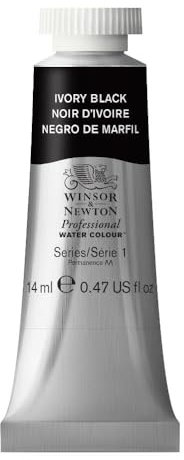 Winsor & Newton 14 ml Tube Professional Water Colour Paint, Ivory Black
