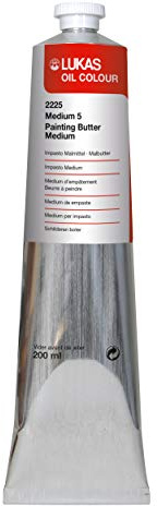 Lukas Artist Painting Butter - Professional, Fast Drying Oil Paint Medium - Perfect For Impasto and Palette Knife Painting - 200 ml Tube