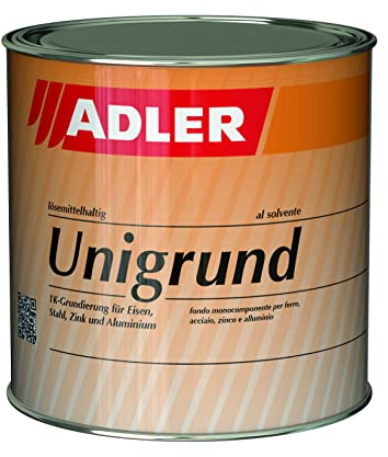 ADLER Unigrund LM - 375 ml Grau - Grundierung/Haftgrundierung für Eisen Stahl Zink Alu, Rostschutzgrundierung für Metall