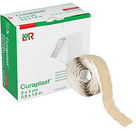 Curaplast sensitive – Injektionspflaster für normale und sensible Haut 2 x 4 cm (250 Stück)