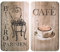 WENKO Plaque de Protection en Verre Universel Bistro Set de 2 Set de 2, pour Tous Les Types de cuisinières Marron