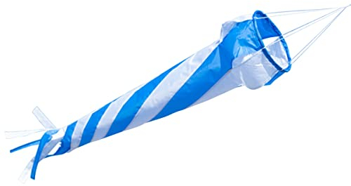 CIM Windsack - Windturbine 90 Blue/White - UV-beständig und wetterfest - Ø20cm, Länge: 90cm - inkl. Kugellagerwirbelclip