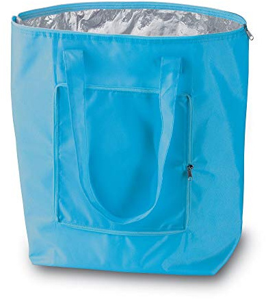 PromotionGift - Wiederverwendbare Faltbare Kühltasche, Einkaufen, Strandtasche leicht und langlebig, mit Innenfutter aus Aluminium für perfekte Kühlfunktion - 25L