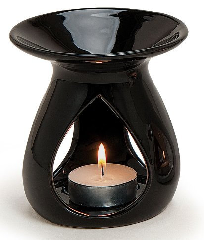 levandeo Cera Cerámica Negro, Blanco o Rojo – Lámpara de Aceite Aroma lámpara para Aroma – Aceite aromático/Ambientador