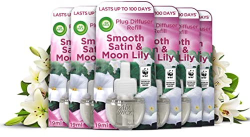 Air Wick Plug In Refill Touch of Luxury Smooth Satin and Moon Lily 17 Ml (Pack of 6)