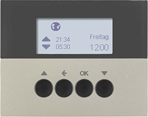Temporizador para persianas, plataforma berker.Net, para serie berker K.5 de hager, acero
