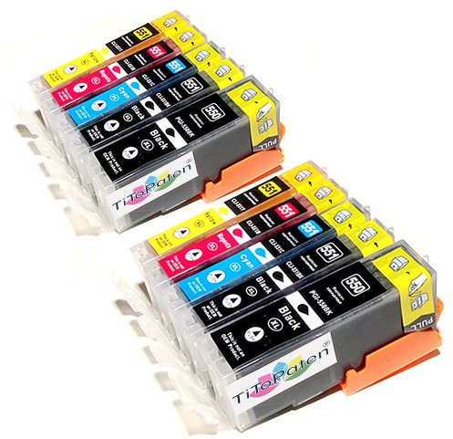 10 Druckerpatronen MIT CHIP für Canon Pixma IP7250 IP8750 MG5450 MG5550 MG5650 MG 5655 MG6350 MG6450 MG6650 MG7150 MG7550 Canon Pixma MX725 MX925 Canon Pixma IX 6850 kompatibel zu PGI-550BK , CLI-551C , CLI-551M , CLI-551Y und CLI-551PBK