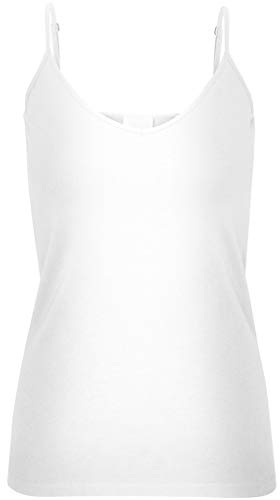 VERO MODA Damen Vmmaxi My Soft V Singlet Noos Top, Weiß (Bright White), XS EU