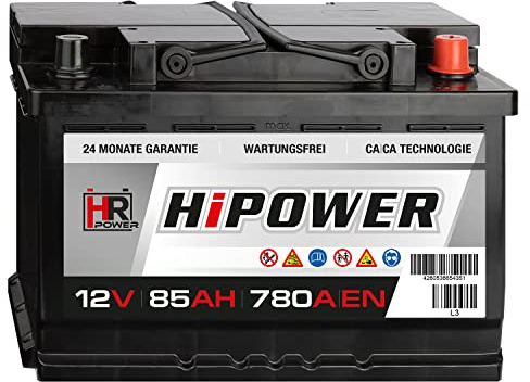 HR Autobatterie 12V 85Ah 780A/EN Blei-Säure