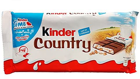 KINDER Country Barres chocolatées et céréales, 4 x 23.5g