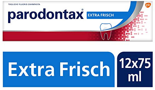 PARODONTAX Extra Frisch, tägliche Zahnpasta mit Fluorid, 12x75ml (12er Pack), bei Zahnfleischbluten