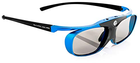 Gafas-3D Hi-Shock Blue Heaven DLP Link 3D compatibles con proyectores DLP 3D de Acer, BenQ, Viewsonic, Optoma, LG 96-200 Hz, 32 g, Recargables por USB
