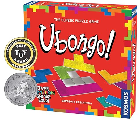 Thames & Kosmos - Ubongo!, Classic - Level: Beginner - Unique Puzzle Game - 1-4 Players - Puzzle Solving Strategy Board Games for Adults & Kids, Ages 8+, 696184