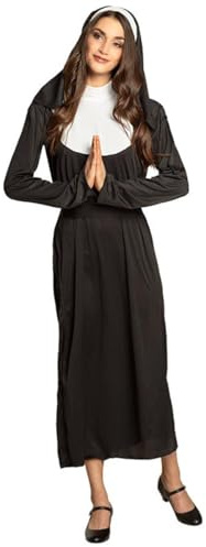 Boland - Kostüm Nonne mit Klettverschluss für Damen | 3-teilig, Nonnen Damenkostüm für Karneval, Halloween, Junggesellenabschiedund Mottoparty