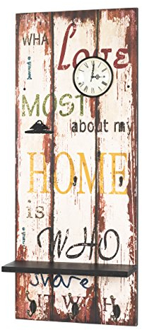 HAKU Möbel Memoboard Motiv, Vintage, MDF, Metall - Maße: B 40 cm x H 100 cm x T 14 cm, Style: Industrial