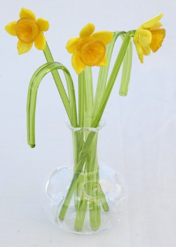 Gorgeous Glass Daffodil Display