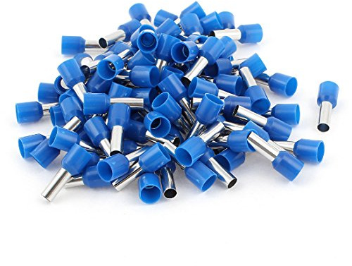 sourcing map 100 x 10mm Blau 2 Crimpen Kabelendklemme Lsoliert Aderendhülsen Anschluss de
